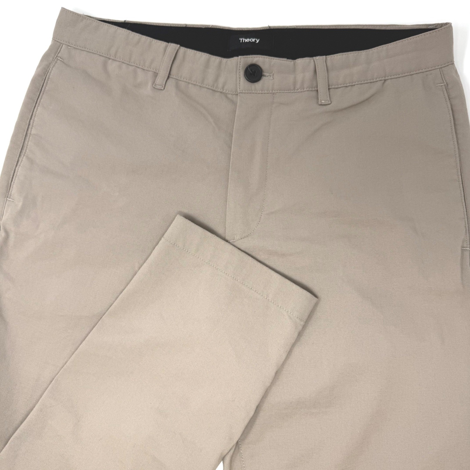 Theory Mens 30x32 Zaine P2 Barrier Twill Slim Fit Chino Pants Khaki Beige